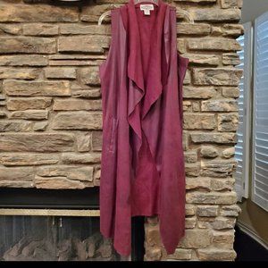 CHIC VEGAN LEATHER DUSTER/ VEST SZ M